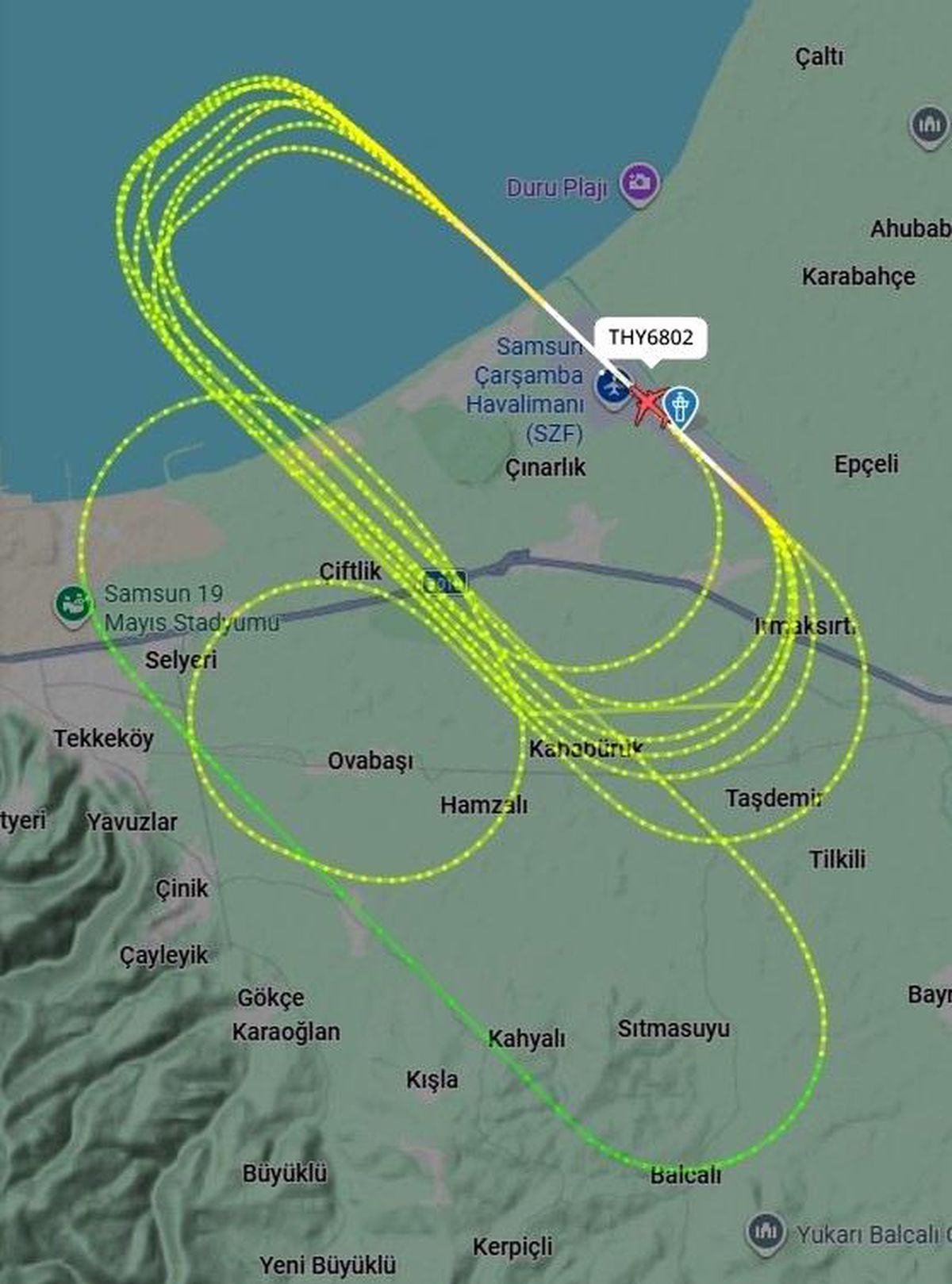 Samsun\'da Pilot Eğitim Uçuşları