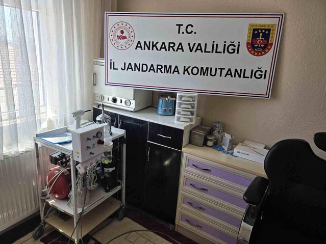 Ankara'da kaçak diş tedavisi operasyonu