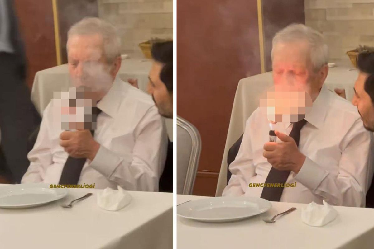 Aziz Yıldırım\'ın keyfi yerinde! Toplantının ardından puro içti