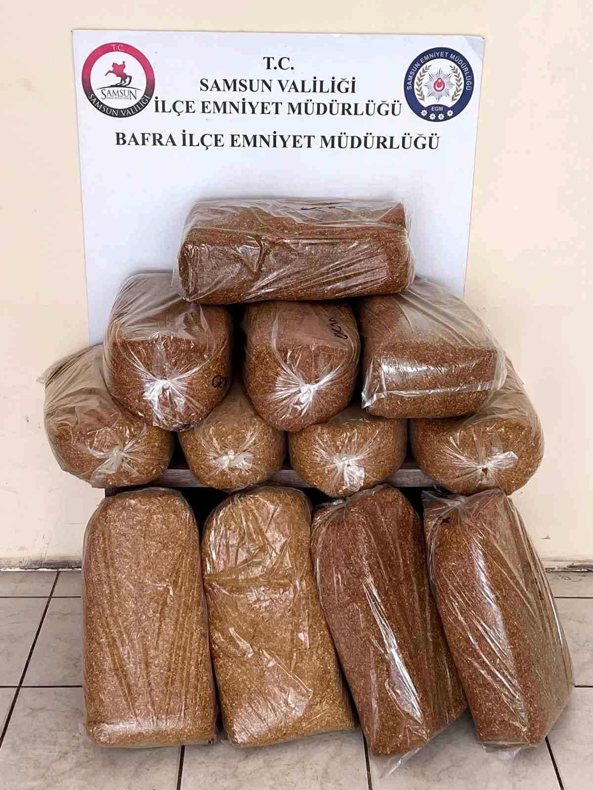 Bafra\'da 60 kilo kaçak tütün operasyonu