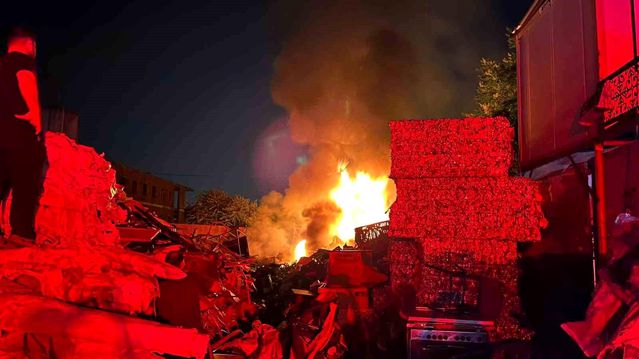 Bursa'da Geri Dönüşüm Tesisinde Yangın