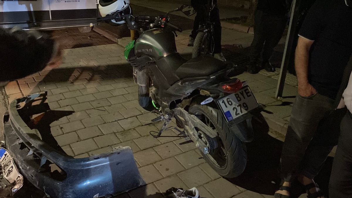 İnegöl\'de Motosiklet Kazası: Sürücü Alkollü ve Kaçtı