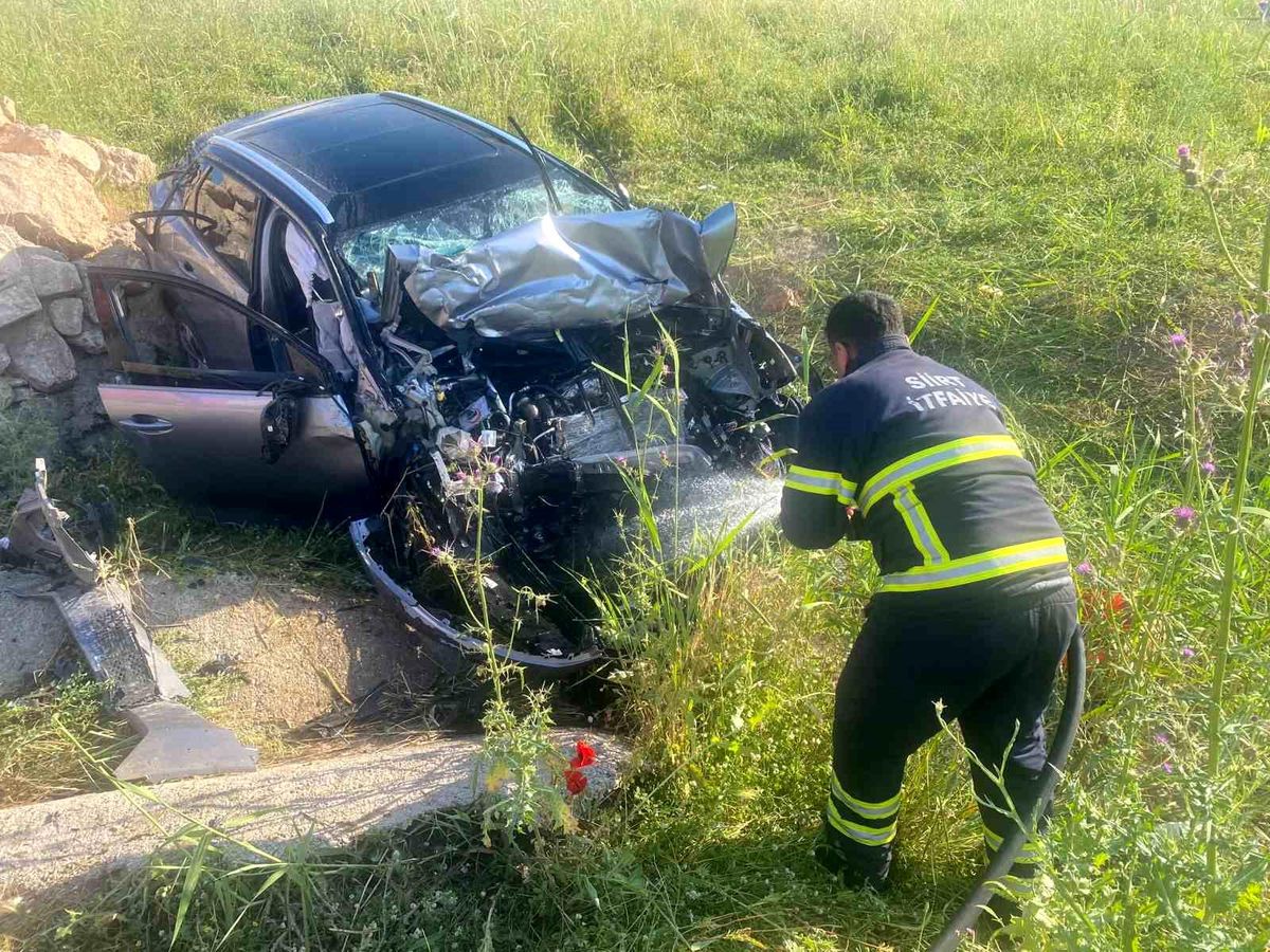 Siirt\'te trafik kazası: 1 yaralı