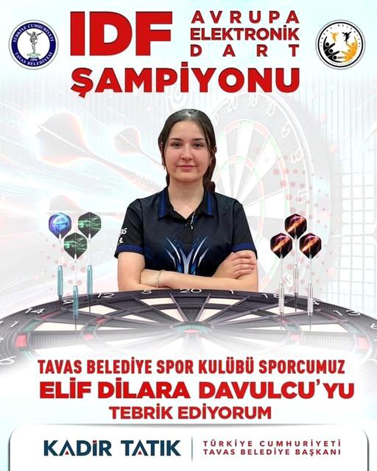 Tavaslı Elif Dilara Davulcu Avrupa dart şampiyon oldu