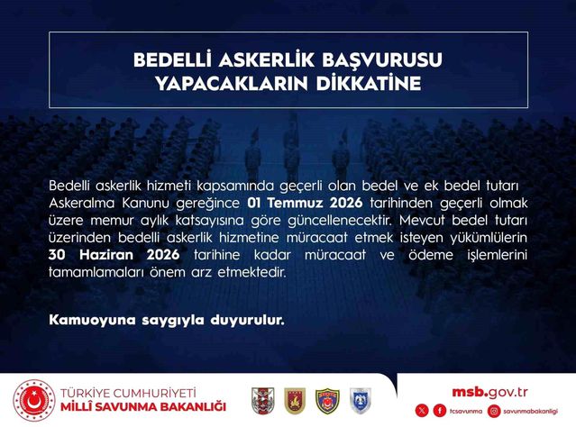 Bedelli Askerlik Ücreti Güncelleniyor