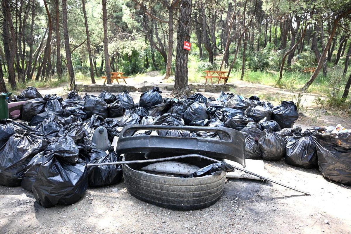 Çiftlik Park Mesire Alanı\'nda çevre için el ele verildi