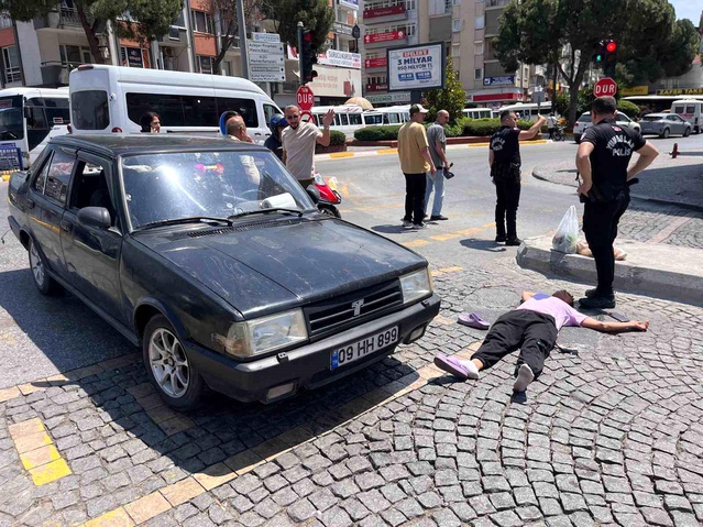 Aydın'da Kadına Otomobil Çarptı