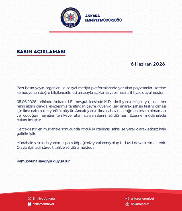 Etimesgut'ta Rehin Alma Olayı