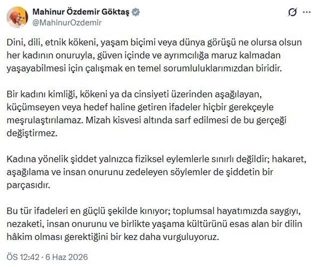 Bakan Göktaş'tan Kadınlara Destek Çağrısı