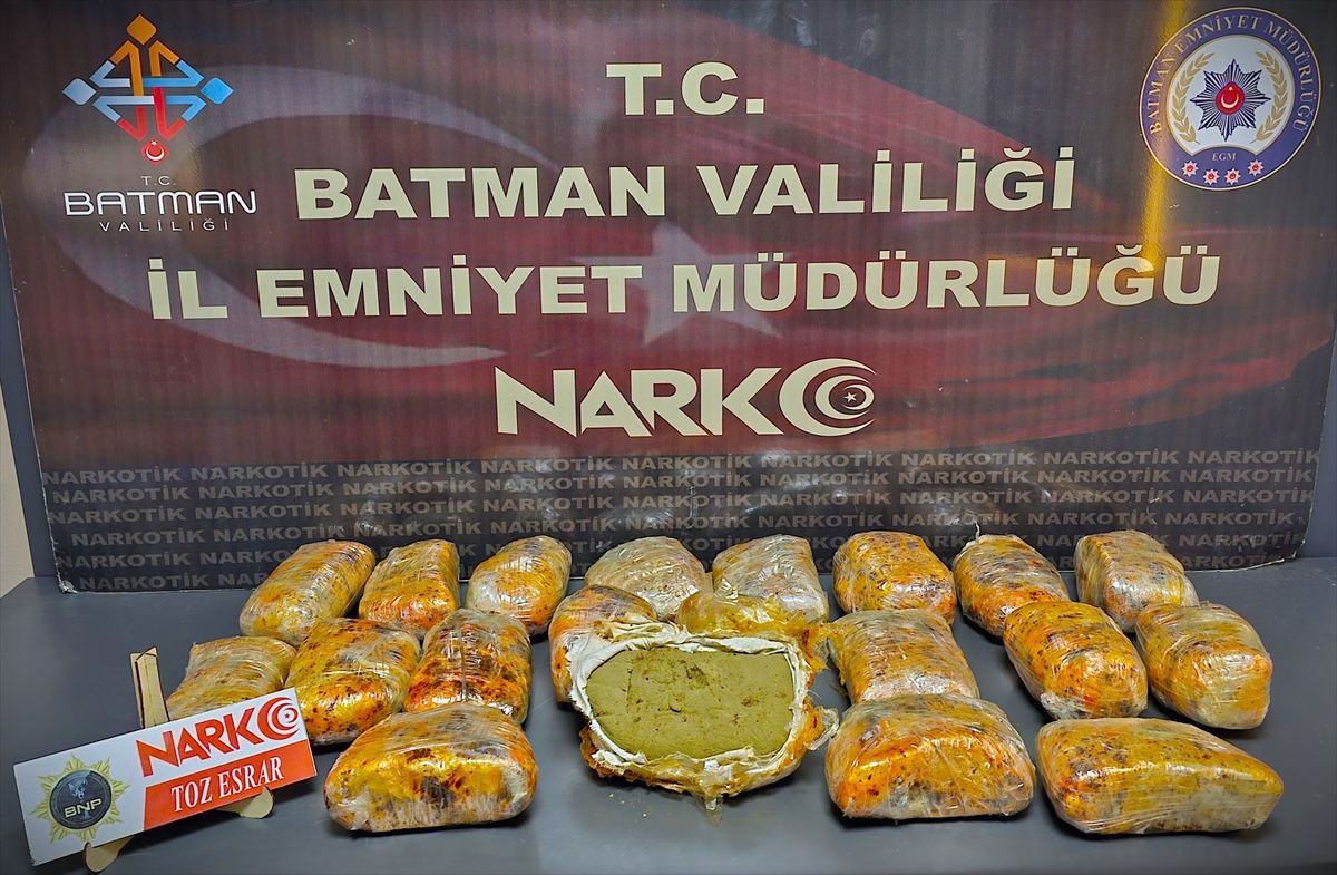 Kozluk\'ta 11,5 Kg Esrar Ele Geçirildi