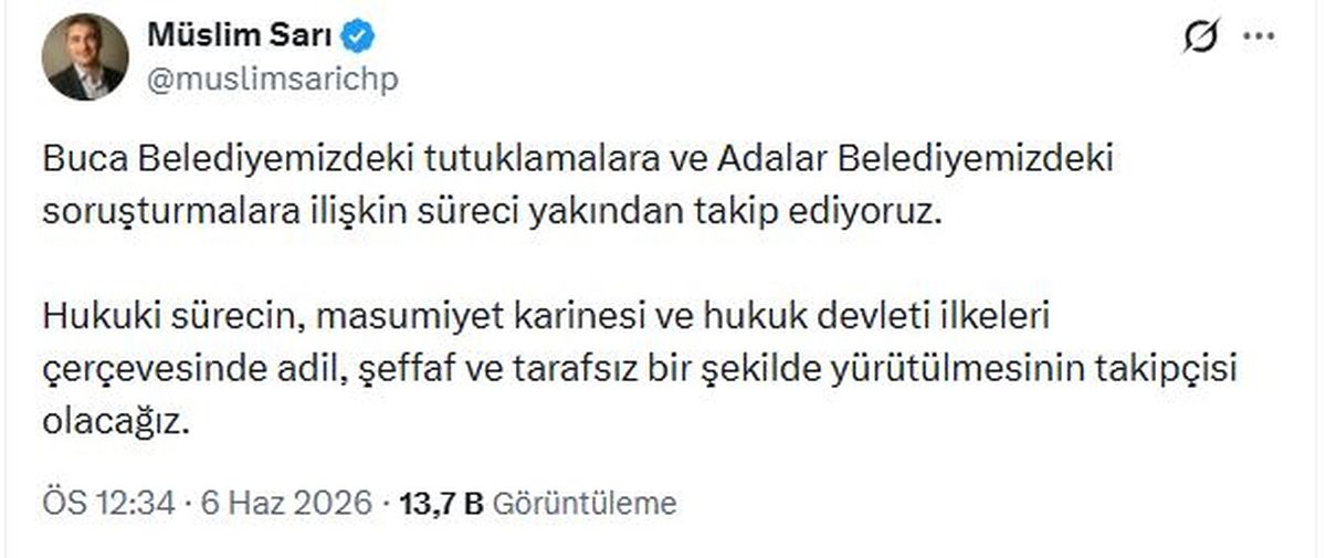 CHP, Buca ve Adalar\'daki Soruşturmaları Takip Ediyor