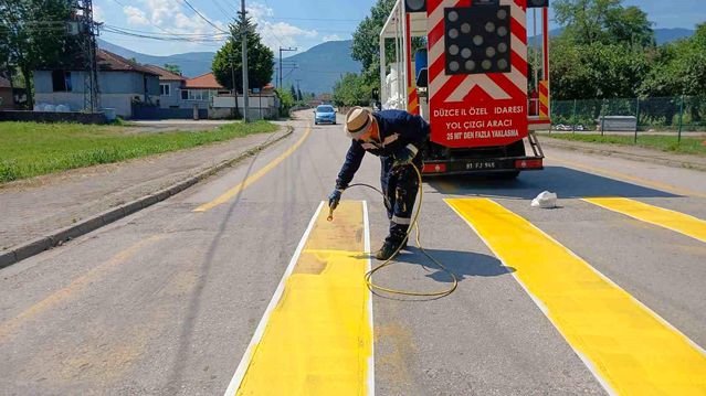 Düzce'de Kasis Boyama Çalışmaları Tamamlandı