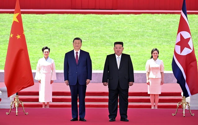 Kuzey Kore'de Xi Jinping Onuruna Tören