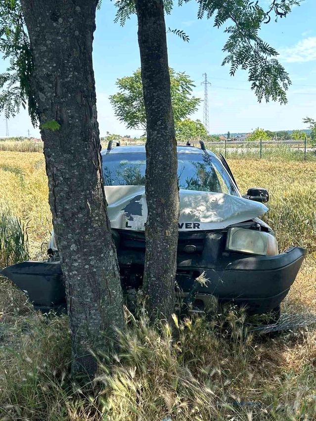 Kırklareli'nde Otomobil Kazası: Sürücü Yaralandı