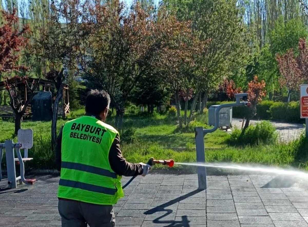 Bayburt\'ta kene riskine karşı yeşil alanlar ilaçlandı