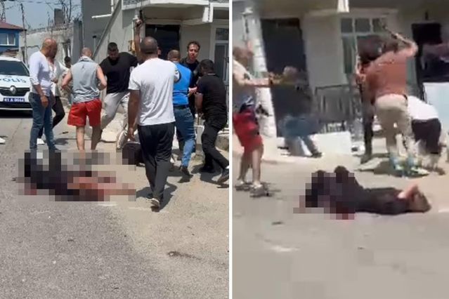 Eşini sokak ortasında bıçaklayarak öldüren adama l