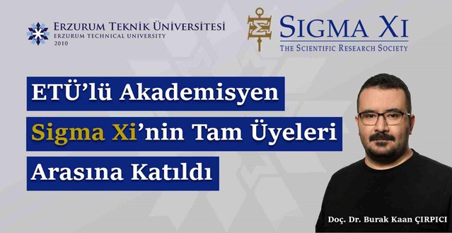Doç. Dr. Çırpıcı, Sigma Xi'ye Tam Üye Oldu