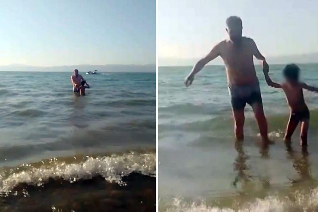 Polis babanın acı sonu! Bu görüntü ölmeden 5 dakika önce çek