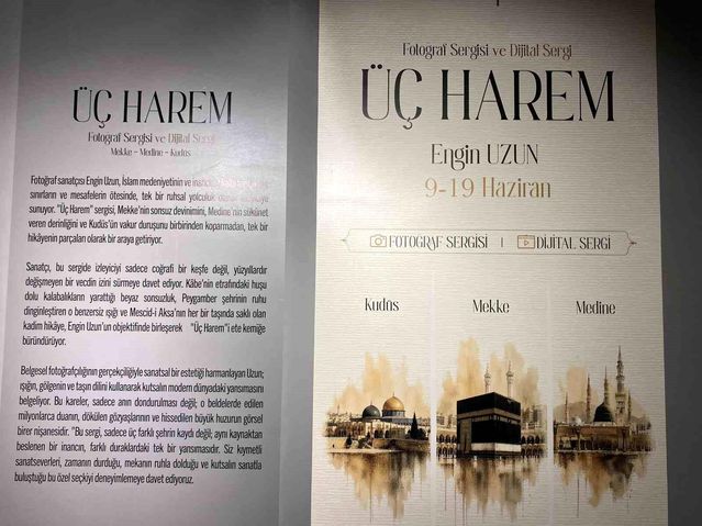 Başakşehir’de ‘Üç Harem: Mekke Medine Kudüs’ sergisi sanatseverlerle buluştu