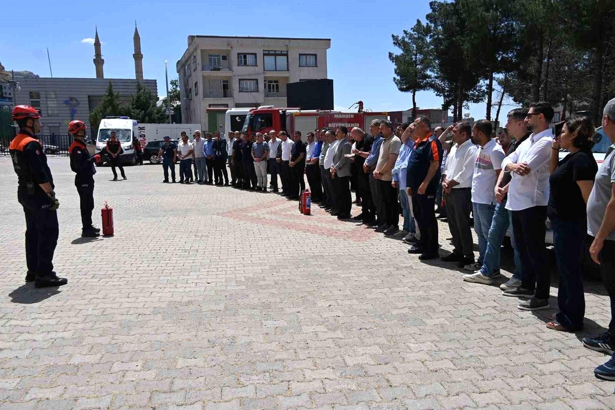 Mardin\'de Yangın Söndürme Tatbikatı