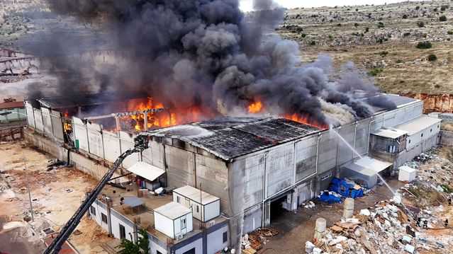 Gaziantep'teki Tekstil Fabrikasında Yangın