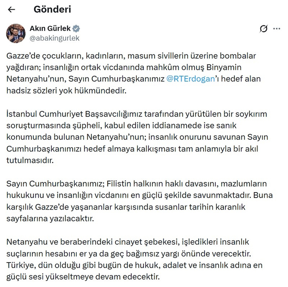Bakan Gürlek: Netanyahu\'nun sözleri akıl tutulmasıdır