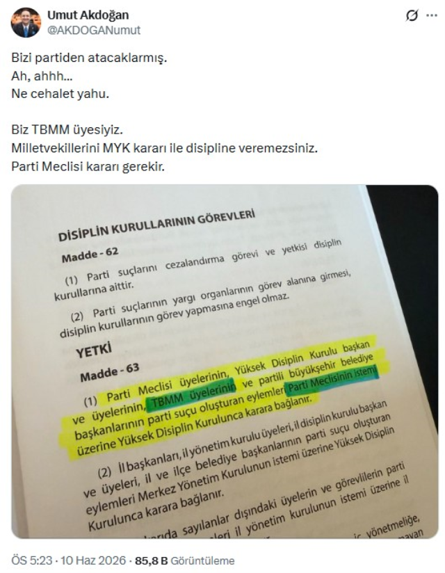 CHP'den ihracı istenen Ali Mahir Başarır'dan sert tepki