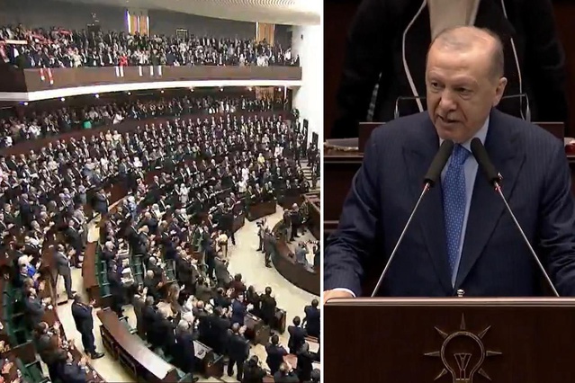 Cumhurbaşkanı Erdoğan'dan parti grubunu ayağa kaldıran İsrai
