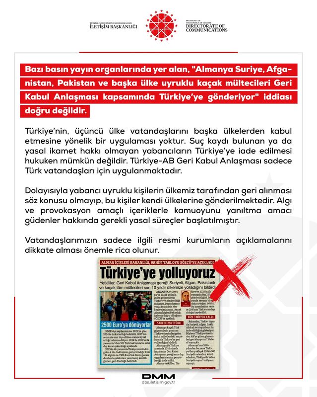 Almanya'nın Mültecileri Türkiye'ye Gönderdiği İddiası Yanlış