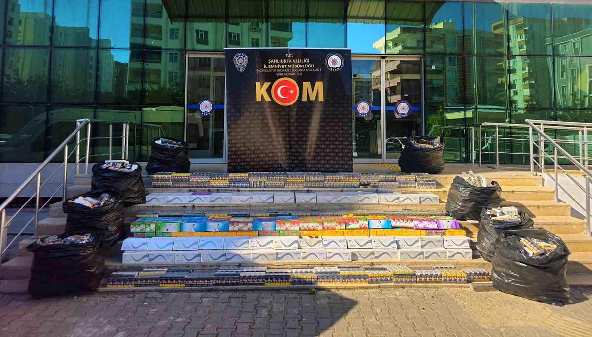 Şanlıurfa\'da 1.75 Milyon Lira Değerinde Kaçak Sigara Ele Geçirildi