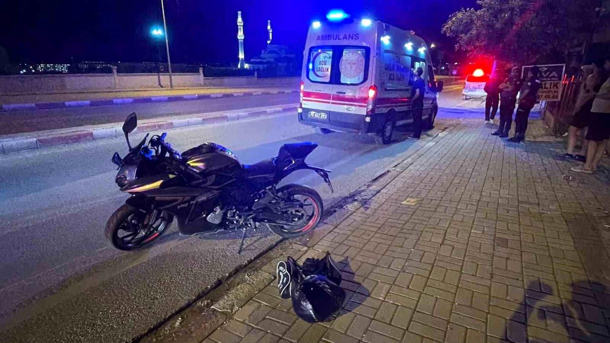 Karaman\'da motosiklet kazası: Sürücü yara almadı