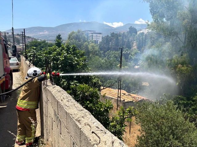 Kırıkhan'da Bahçede Yangın Kontrol Altında