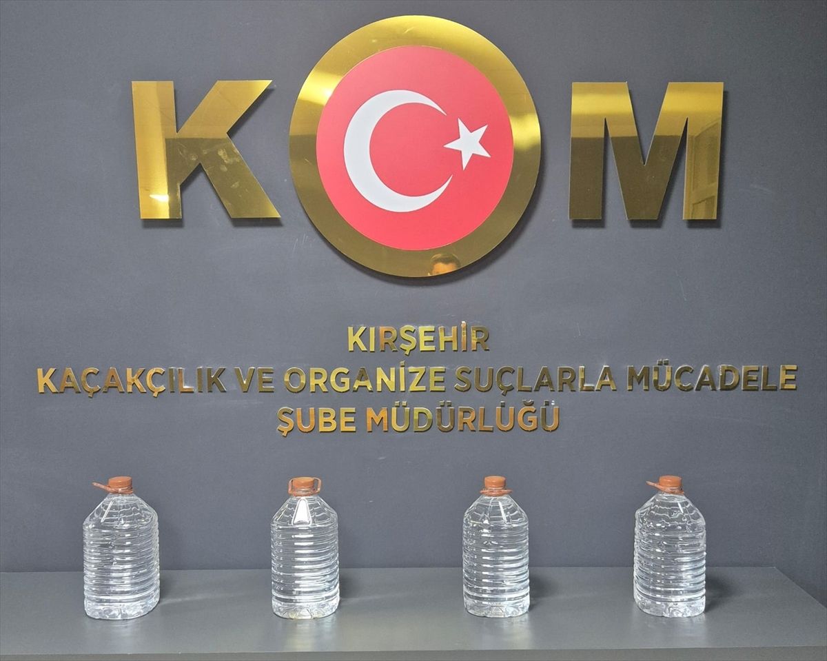 Kırşehir\'de 20 litre etil alkol ele geçirildi