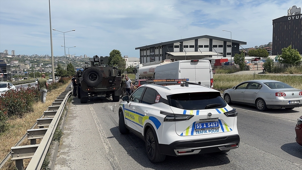 Samsun\'da Zırhlı Araçla Kaza: 1 Yaralı