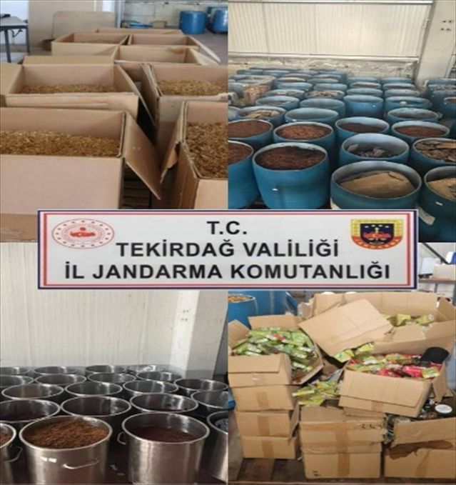 Tekirdağ'da 24 Ton Kaçak Tütün Ele Geçirildi