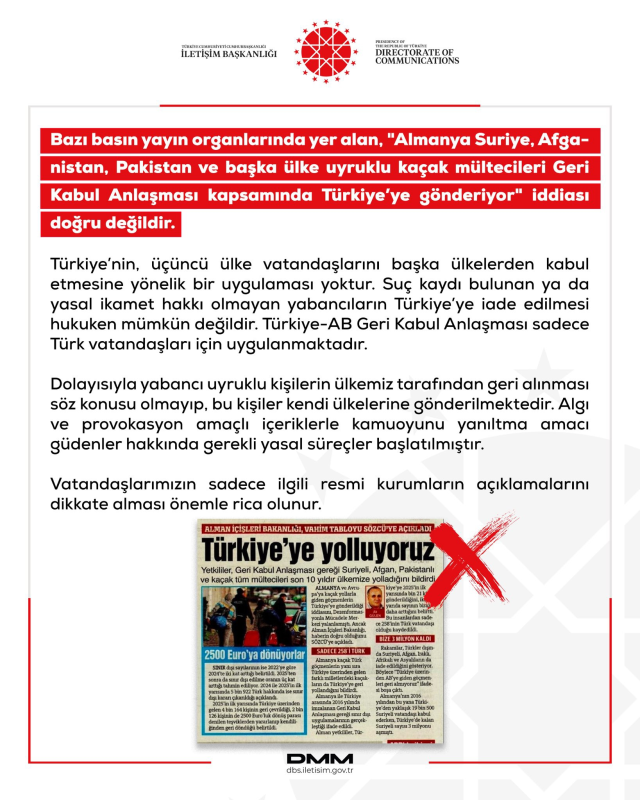 İletişim Başkanlığı'ndan 