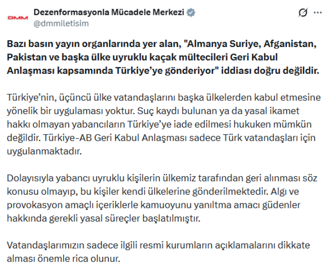 İletişim Başkanlığı'ndan 