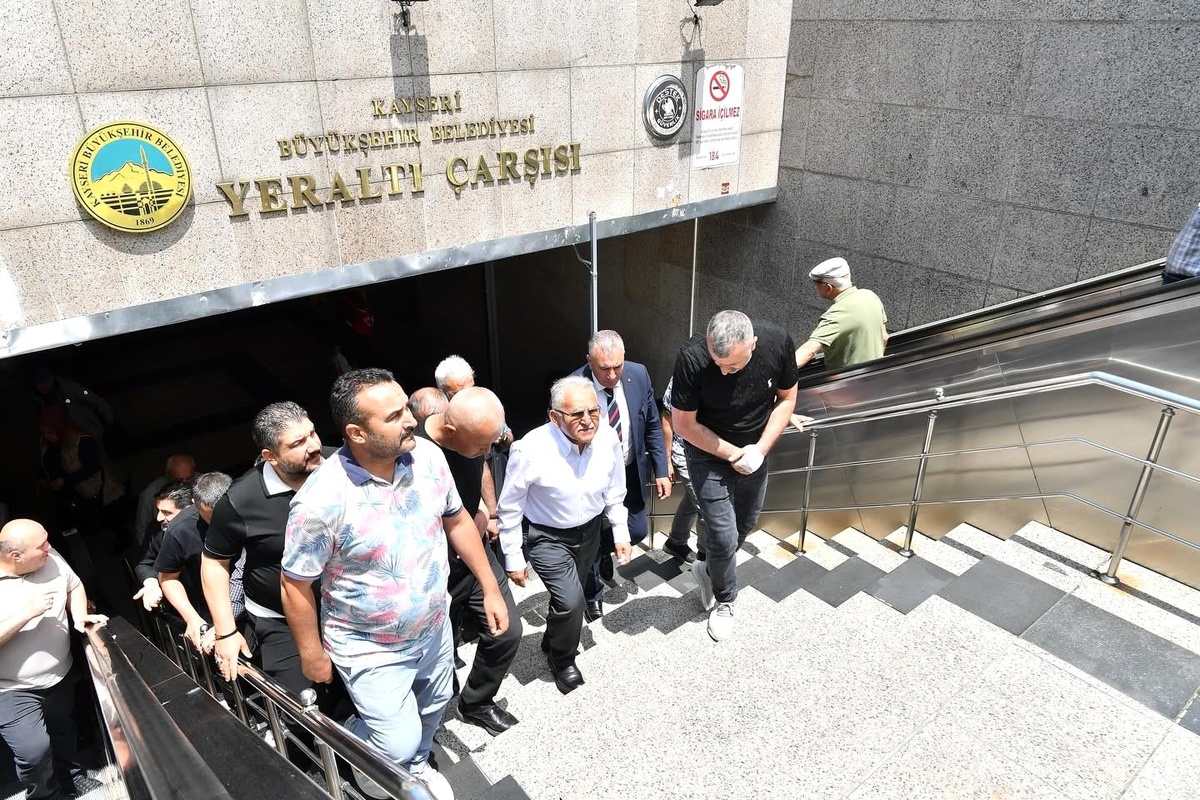 Başkan Büyükkılıç\'tan Yeraltı Çarşısı\'na ziyaret