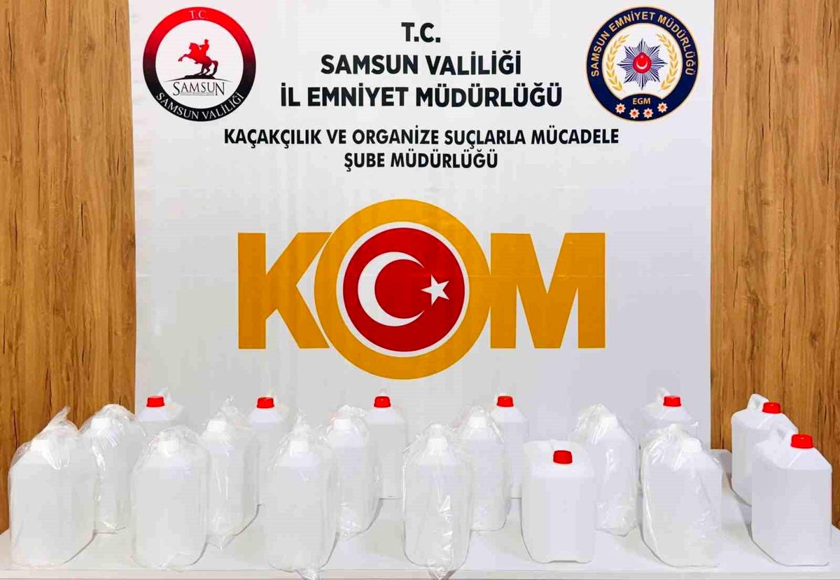 Samsun\'da Kaçak Alkol Operasyonu