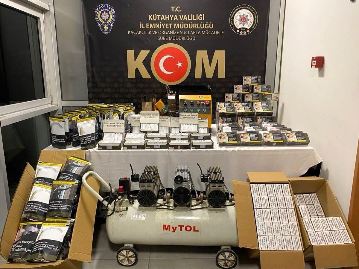 Kütahya\'da Kaçak Ürün Operasyonu