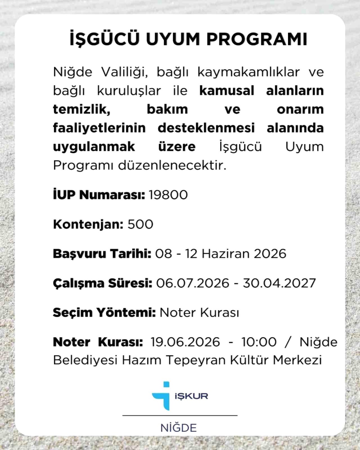 Niğde\'de 500 kişilik istihdam fırsatı