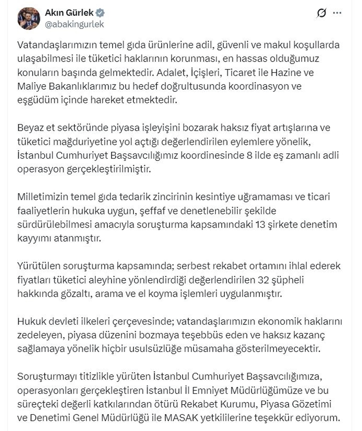 Beyaz Et Sektöründe Operasyon: 32 Gözaltı