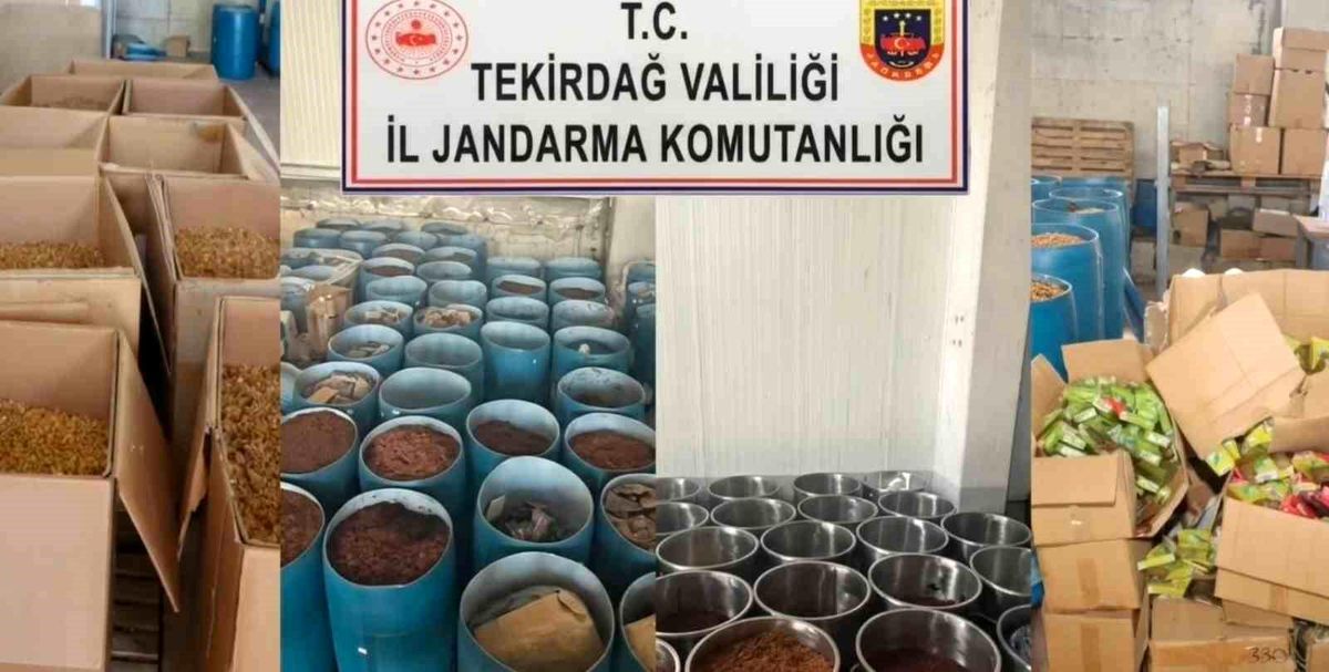 Tekirdağ\'da 84 Milyon TL\'lik Kaçak Tütün Ele Ge geçti