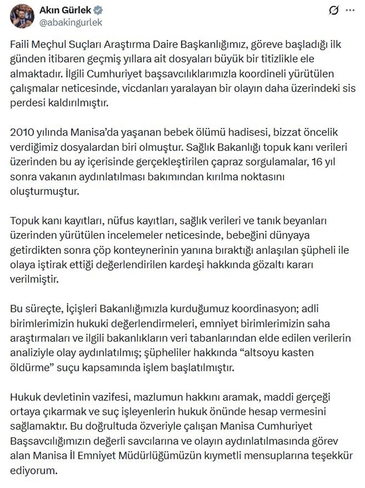 Bebek Ölümünde Gözaltı Kararı