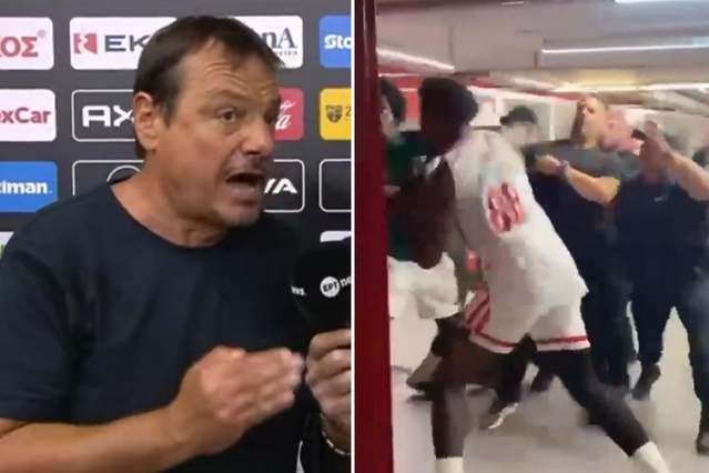 İşte Ergin Ataman’a ağzını bozduran kavganın görüntüleri