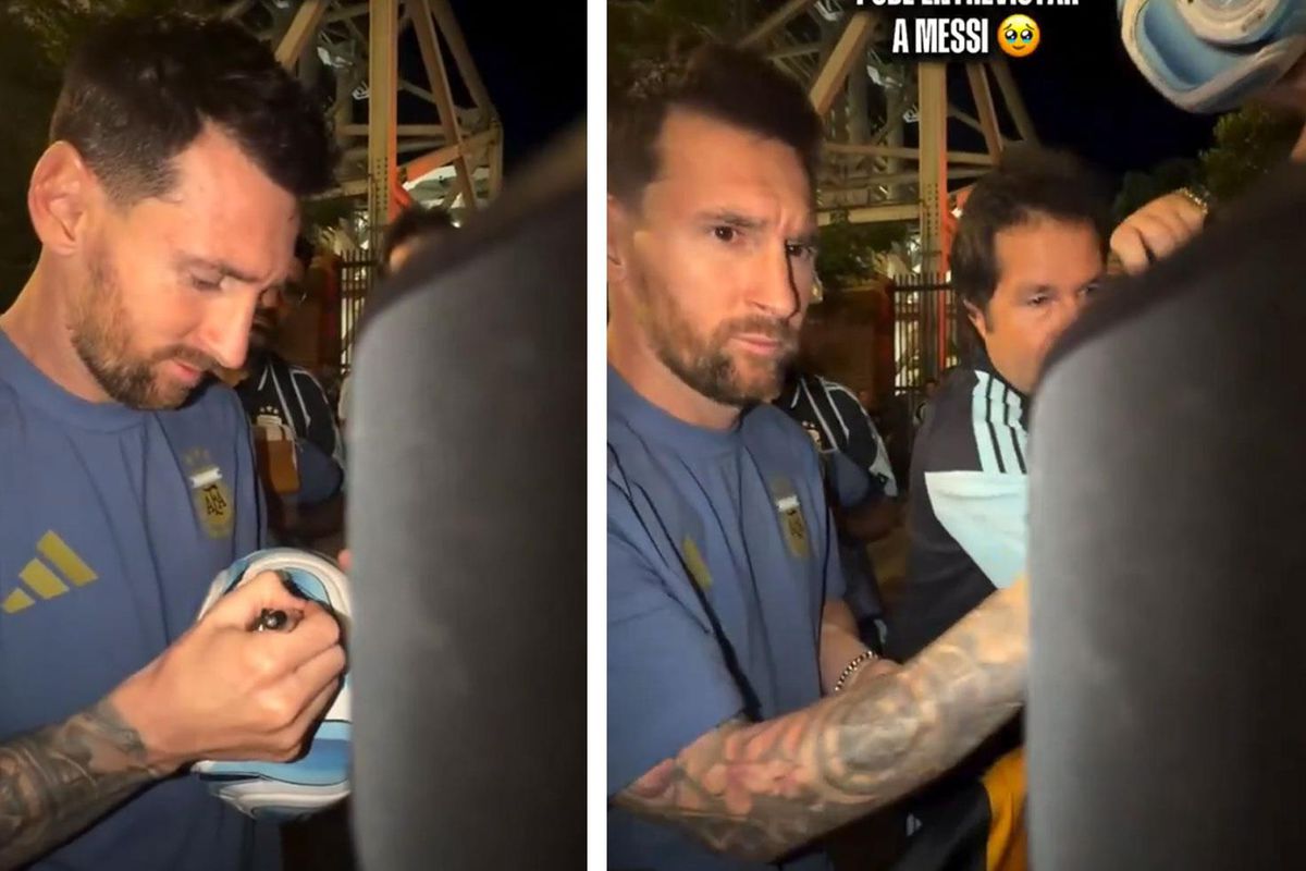 Messi’den alkış alan hareket Tekerlekli sandalyedeki gazeteciyi geri çevirmedi