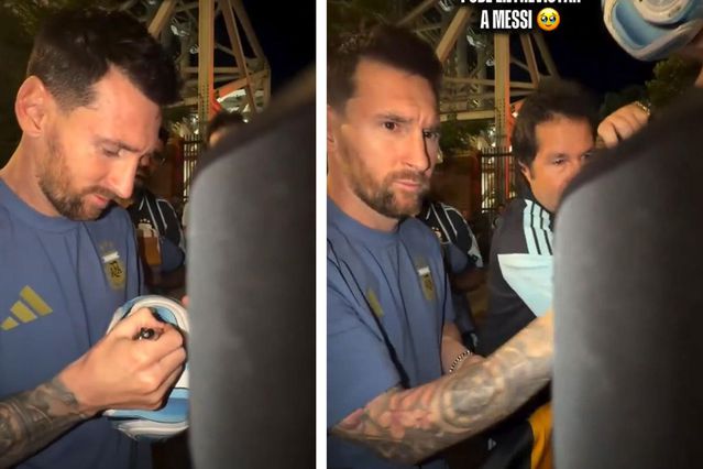 Messi’den alkış alan hareket! Tekerlekli sandalyedeki gazeteciyi geri çevirmedi