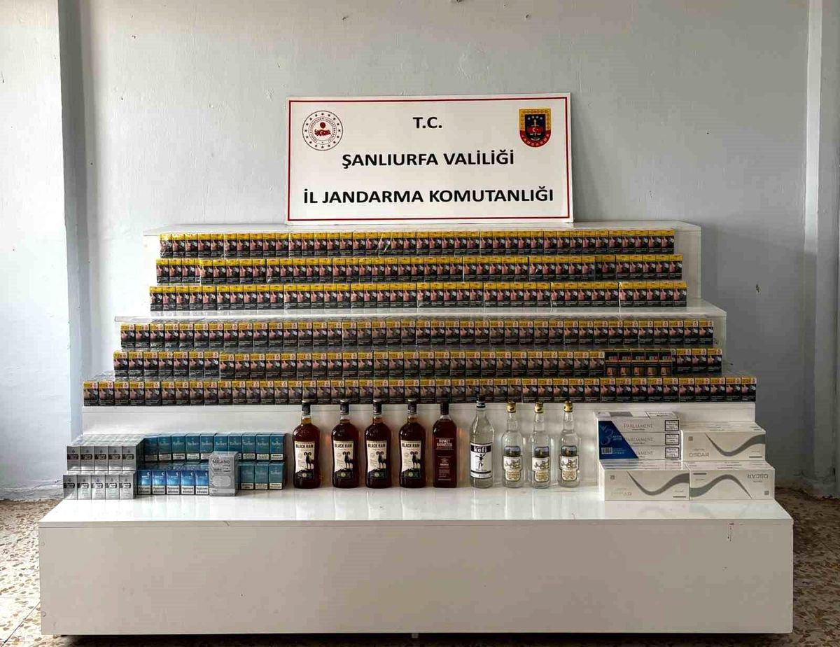 Şanlıurfa\'da Kaçak İçki ve Sigara Yakalandı