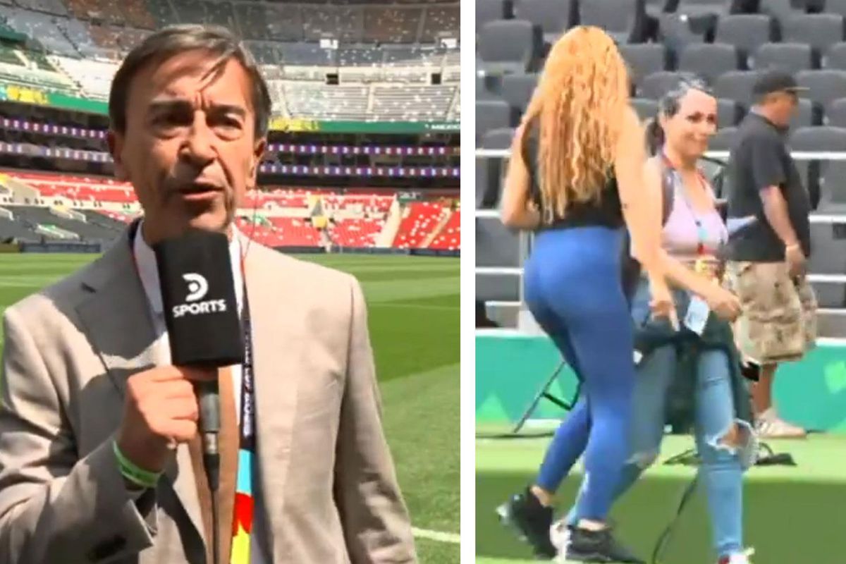 Shakira’yı görünce kendini tutamadı Canlı yayını bırakıp yanına koştu