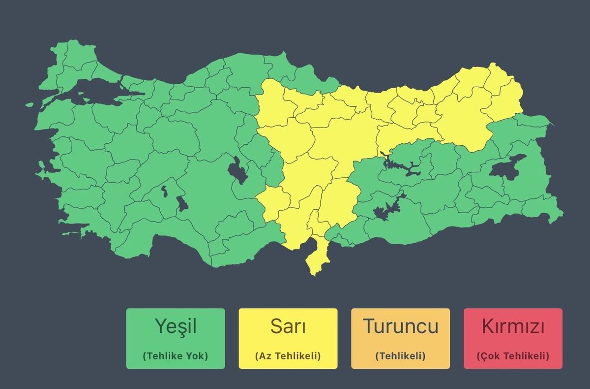 AFAD\'dan Sağanak Yağış Uyarısı